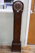 1930's/40's oak Grandmother clock complete with pendulum and key, 131.