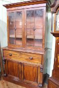 19th Century mahogany secretaire bookcase,
