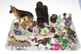 Border Fine Arts goat and various other animal ornaments, Wade Whimsies,