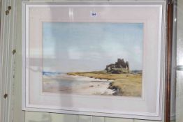 William Dodd, A Northumberland Stronghold, watercolour, signed lower right, 35cm by 50cm,