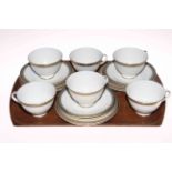 Royal Doulton Clarendon six cups, saucers and side plates.