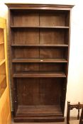 Early 20th Century oak open bookcase with four adjustable shelves,