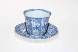 Chinese Vung Tau Cargo octagonal tea bowl and saucer, Lot 834 Christies Sale, bowl 5.75cm high, 7.