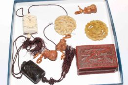 Eight Oriental collectable pieces.