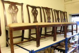 Collection of five various 19th Century mahogany side chairs.