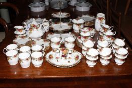 Large collection of Royal Albert Old COuntry Roses including cakestand,