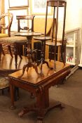 Victorian mahogany fold top tea table,
