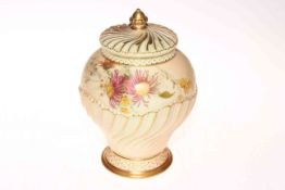 Royal Worcester blush ware pot pourri vase and cover, shape no. 1720, 20cm, date code 1898.