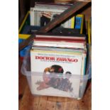 Three boxes of LP's and records.