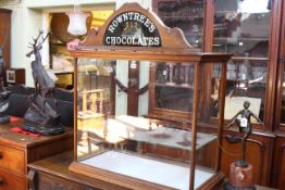 Late 19th/early 20th Century Rowntrees Chocolate counter top display cabinet, 96cm high by 80.