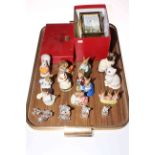 Spode carriage clock (boxed), Royal Albert and Beswick Beatrix Potter figures,