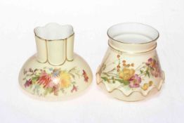 Two small Royal Worcester blush ware vases, circa 1900/15.