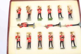 Boxed Britains Models of Green Howards band set (fifteen pieces).