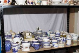 Collection of Ringtons china including teapots, tureen, cups.
