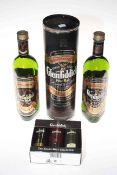 Three bottles of Glenfiddich pure malt including two Special Old Reserve;