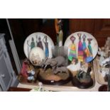 Border Fine Arts collie, Soul Journey and other figure, ostrich egg on stand,