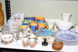 Moorcroft bowl and pin tray, Noritake, Spode year plates, Esso Disneyland wares,