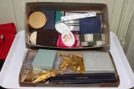Box of costume and silver jewellery, etc.