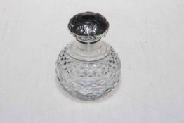 Silver topped spherical scent bottle, Birmingham 1996.