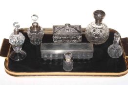 Silver topped casket,