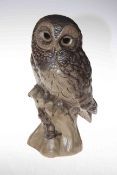 Large Poole stoneware owl, 33cm.