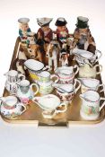 Twelve Royal Worcester collectors jugs, Beswick and Royal Doulton Airedales/Fox Terriers,