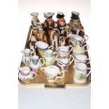 Twelve Royal Worcester collectors jugs, Beswick and Royal Doulton Airedales/Fox Terriers,