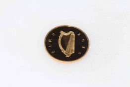 Central Bank of Ireland 2016 50 Euro gold proof coin in box with COA No. 0596. 7.