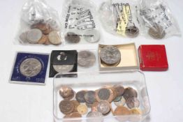 Collection of coins including pre 1947 coinage (c1850 to 1933 six pences, half crowns),