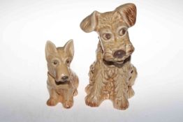 Two Sylvac dogs, 20cm and 28cm high.