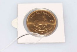 1975 1oz South Africa gold Kruggerand coin.