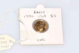 1994 USA $5 eagle 1/10oz gold coin.