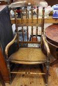 Victorian spindle back rocking chair.