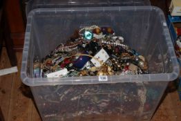 Large box of costume jewellery.