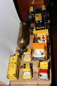 Winhams vintage fire extinguisher, Tonka tractor and trucks.