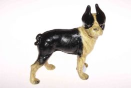 Cast iron Boston Terrier dog, 23cm.