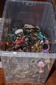 Large box of costume jewellery.