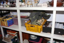 Military clothing, military books, Model Collectors magazines, James Bond 007 toiletries.