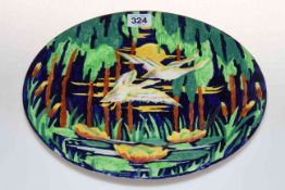 Maling flying geese plaque, 28cm.