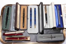 Collection of Parker pens.