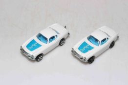 Corgi Rockets D905 The Saints Volvo P1800 standard issue plus unlisted variant with cast in tow-bar,