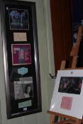 Manfred Mann signed display,1960's signed display featuring The Bachelors, Brenda Lee and Dee Clark,