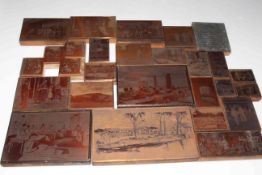 Collection of over fifty copper plates.