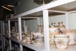 Large collection of Crown Ducal and Crown Devon including planters, vases, wash bowl and jug.