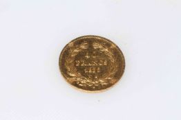 1835 Louis Philippe I France 40 Francs gold coin.