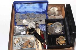 Box with coins, collectables, etc.