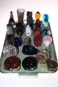 Collection of twenty one glass animal paperweights, mostly Wedgwood and Langham.