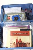 Two boxes of coin and stamp presentation packs (approx £20 face value), year pack sets,