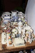 Mixed lot of decorative china including Disney condiments and toast rack.