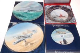 Eleven boxed collectors plates including Spode, Royal Doulton and Coalport.